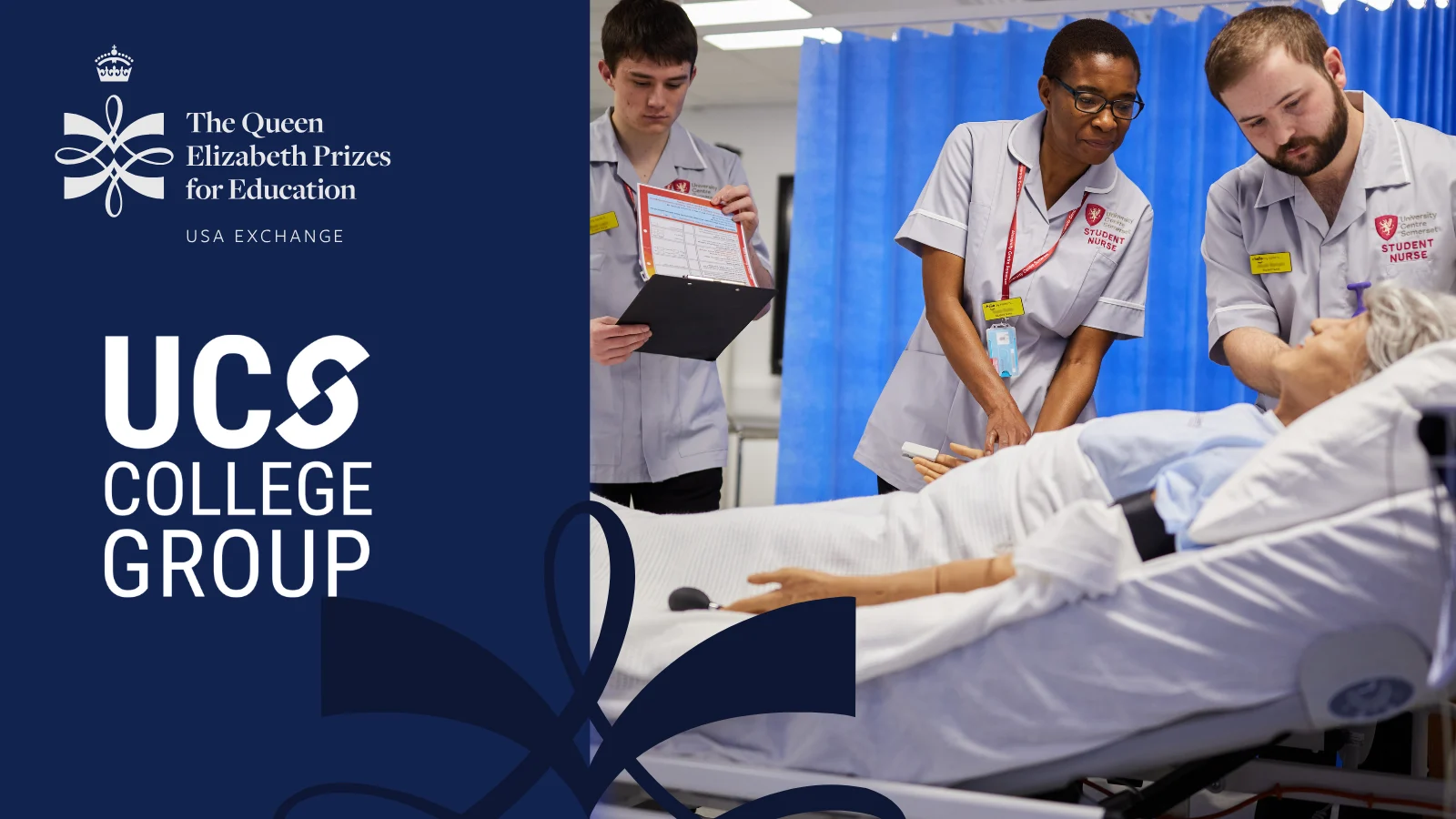 nursing students in a simulated hospital setting