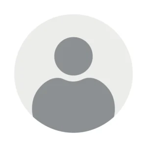 A grey silhouette of a person inside a grey circle.