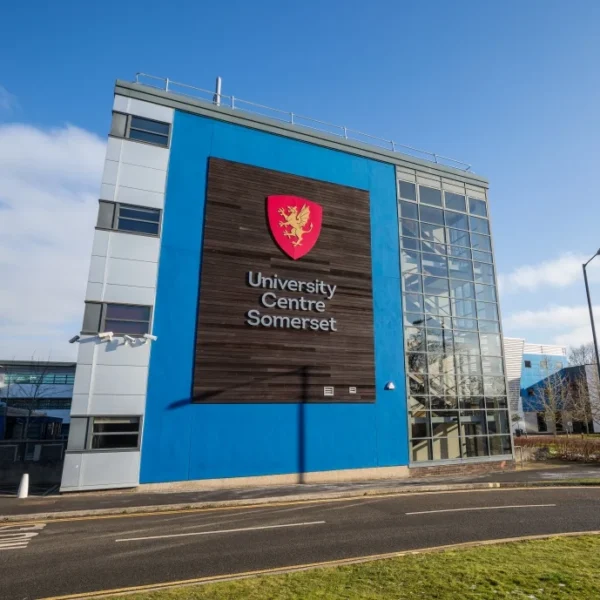 University Centre Somerset building with a large sign on the front